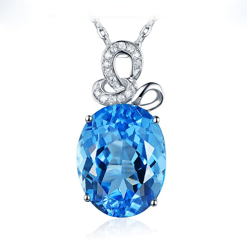 Large main Stone Silver Pendant large jewelry factory,OEM/ODM Jewelry Trade processing customized,Wholesale jewelry manufacturer