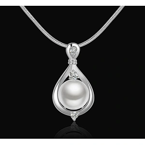 925 Silver Pearl Pendant large jewelry factory,OEM/ODM Jewelry Trade processing customized,Wholesale jewelry manufacturer