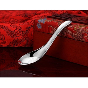 S999 Pure Silver Bowl chopsticks Spoon large jewelry factory,OEM/ODM Jewelry Trade processing customized,Wholesale jewelry manufacturer