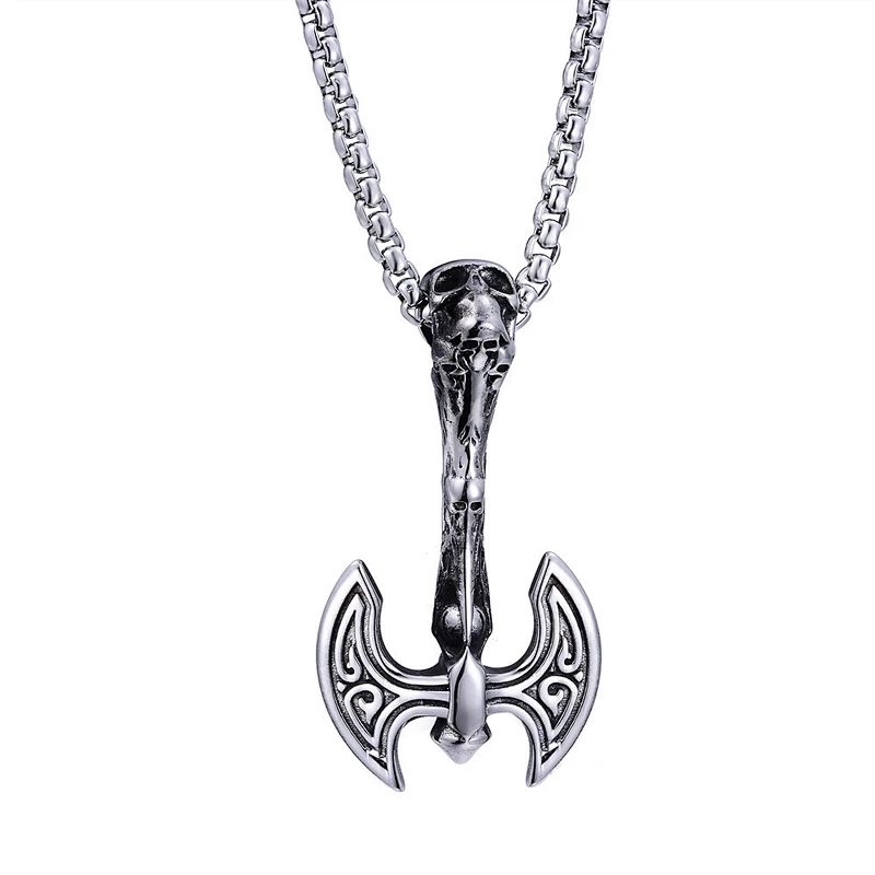 Viking axe Pendant Necklace large jewelry factory,OEM/ODM Jewelry Trade processing customized,Wholesale jewelry manufacturer