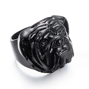 925 silver dog head ring large jewelry factory,OEM/ODM Jewelry Trade processing customized,Wholesale jewelry manufacturer