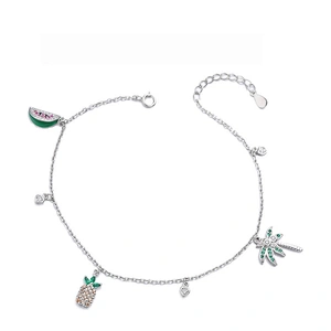 925 silver Anklets large jewelry factory,OEM/ODM Jewelry Trade processing customized,Wholesale jewelry manufacturer