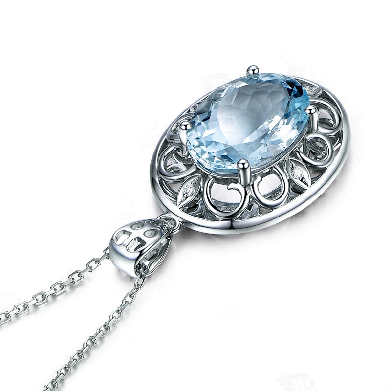 silver jewelry necklaces for women Large main Stone Silver Pendant large jewelry factory,OEM/ODM Jewelry Trade processing customized,Wholesale jewelry manufacturer