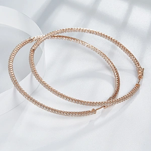 Big Circle Earrings rose gold stud earrings large jewelry factory,OEM/ODM Jewelry Trade processing customized,Wholesale jewelry manufacturer
