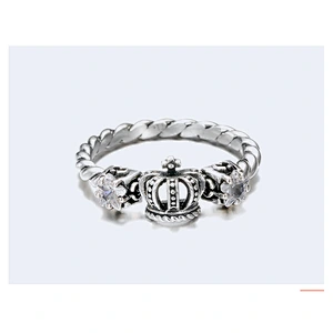 925 silver crown ring large jewelry factory,OEM/ODM Jewelry Trade processing customized,Wholesale jewelry manufacturer