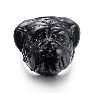 925 silver dog head ring large jewelry factory,OEM/ODM Jewelry Trade processing customized,Wholesale jewelry manufacturer