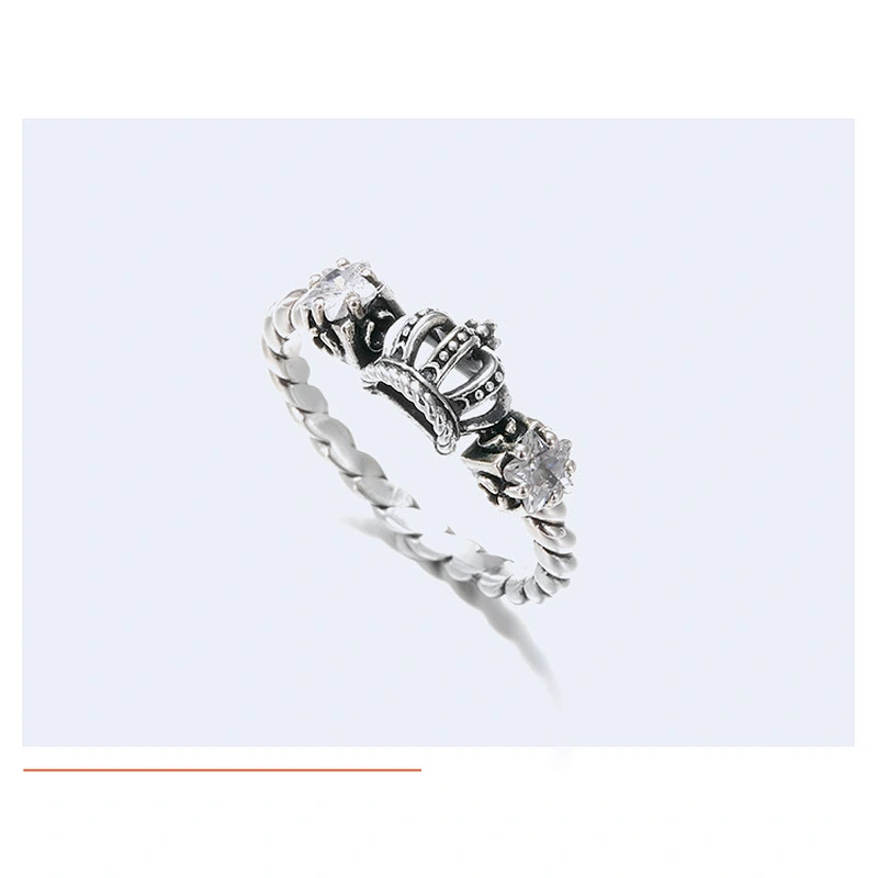 925 silver crown ring large jewelry factory,OEM/ODM Jewelry Trade processing customized,Wholesale jewelry manufacturer