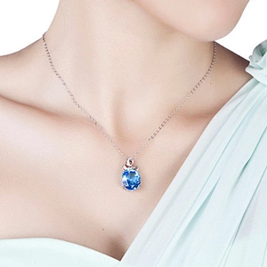 Large main Stone Silver Pendant large jewelry factory,OEM/ODM Jewelry Trade processing customized,Wholesale jewelry manufacturer