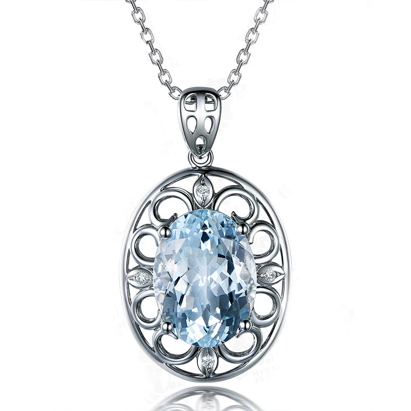 silver jewelry necklaces for women Large main Stone Silver Pendant large jewelry factory,OEM/ODM Jewelry Trade processing customized,Wholesale jewelry manufacturer