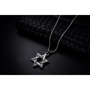 925 silver Hexagon Pendant Necklace large jewelry factory,OEM/ODM Jewelry Trade processing customized,Wholesale jewelry manufacturer