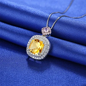925 Silver Large grain main stone Pendant large jewelry factory,OEM/ODM Jewelry Trade processing customized,Wholesale jewelry manufacturer