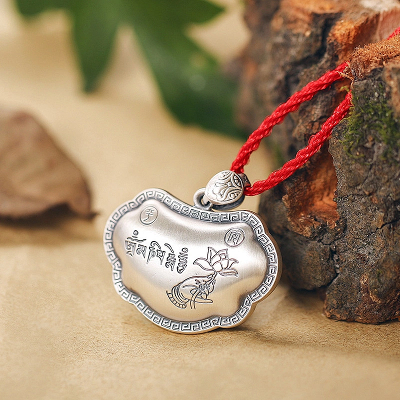 999 Pure Silver China Wind Long Life Lock large jewelry factory,OEM/ODM Jewelry Trade processing customized,Wholesale jewelry manufacturer