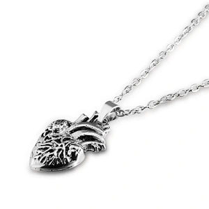925 Silver Heart Pendant Necklace large jewelry factory,OEM/ODM Jewelry Trade processing customized,Wholesale jewelry manufacturer
