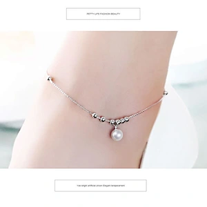 925 silver pearl foot chain large jewelry factory,OEM/ODM Jewelry Trade processing customized,Wholesale jewelry manufacturer