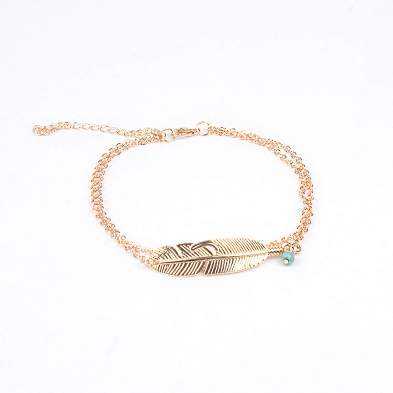 925 Silver Feather foot chain large jewelry factory,OEM/ODM Jewelry Trade processing customized,Wholesale jewelry manufacturer