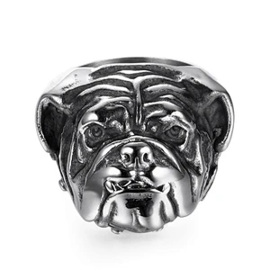 925 silver dog head ring large jewelry factory,OEM/ODM Jewelry Trade processing customized,Wholesale jewelry manufacturer