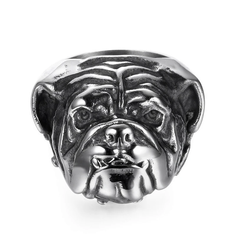 925 silver dog head ring large jewelry factory,OEM/ODM Jewelry Trade processing customized,Wholesale jewelry manufacturer