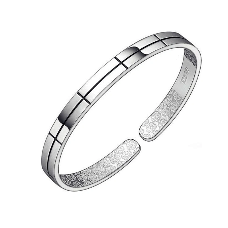 999 sterling silver square foot Silver Bracelet large jewelry factory,OEM/ODM Jewelry Trade processing customized,Wholesale jewelry manufacturer