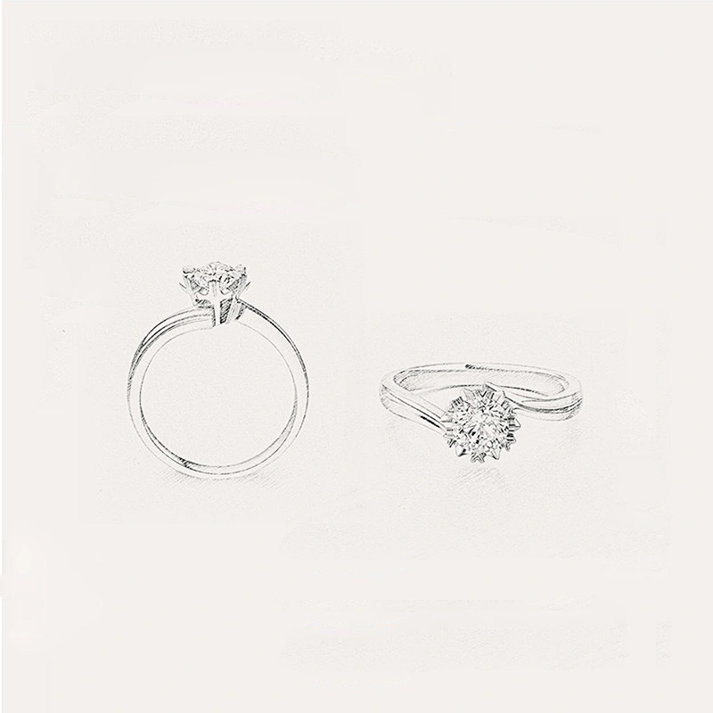 925 silver single stone engagement ring large jewelry factory,OEM/ODM Jewelry Trade processing customized,Wholesale jewelry manufacturer