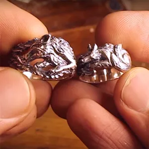 Ювелирное литьё. Часть 5: Изготовление восковки кольца 925 silver wolf ring