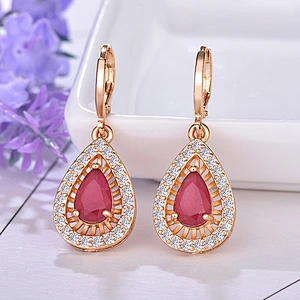 925 silver water drop Stone Earrings large jewelry factory,OEM/ODM Jewelry Trade processing customized,Wholesale jewelry manufacturer