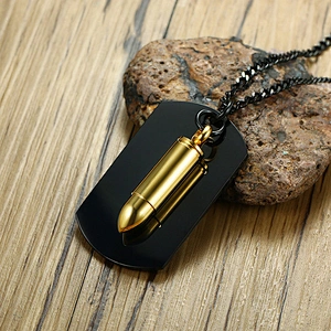 925 sterling silver Bullet Tag Pendant large jewelry factory,OEM/ODM Jewelry Trade processing customized,Wholesale jewelry manufacturer