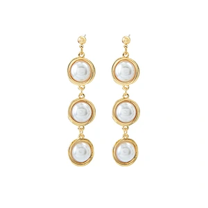 925 silver long fringe Pearl Earrings large jewelry factory,OEM/ODM Jewelry Trade processing customized,Wholesale jewelry manufacturer