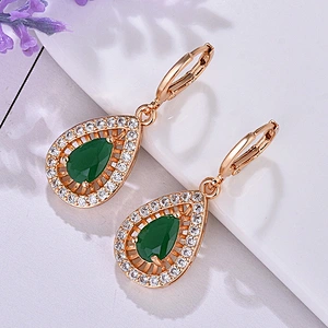 925 silver water drop Stone Earrings large jewelry factory,OEM/ODM Jewelry Trade processing customized,Wholesale jewelry manufacturer