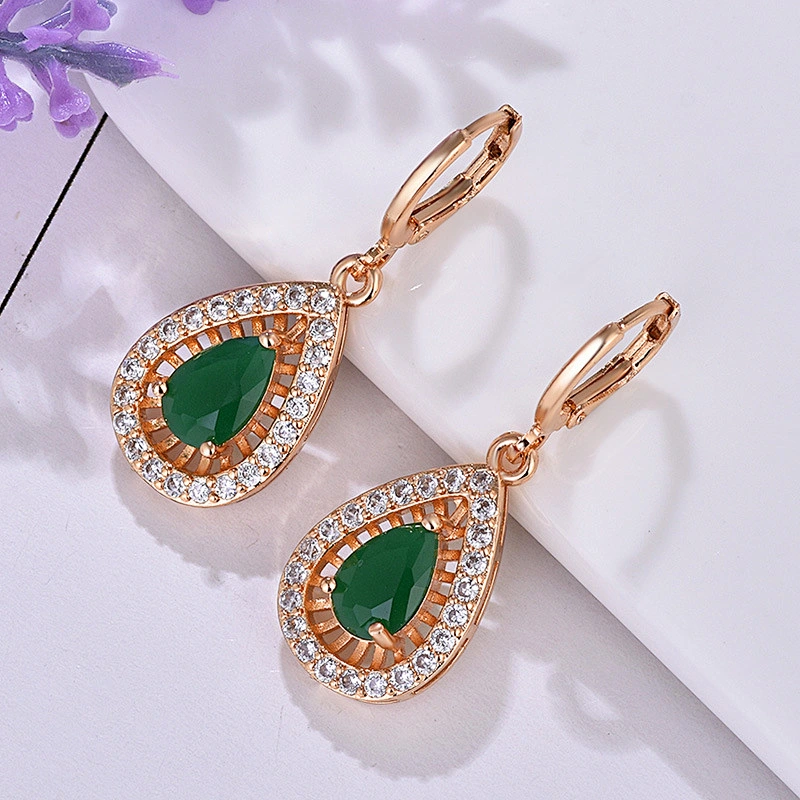 925 silver water drop Stone Earrings large jewelry factory,OEM/ODM Jewelry Trade processing customized,Wholesale jewelry manufacturer