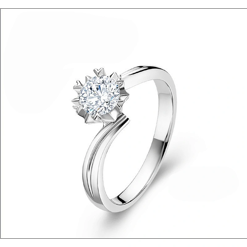 925 silver single stone engagement ring large jewelry factory,OEM/ODM Jewelry Trade processing customized,Wholesale jewelry manufacturer