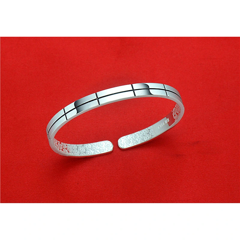 999 sterling silver square foot Silver Bracelet large jewelry factory,OEM/ODM Jewelry Trade processing customized,Wholesale jewelry manufacturer