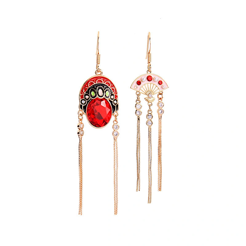 925 silver Chinese style Beijing Opera Earrings large jewelry factory,OEM/ODM Jewelry Trade processing customized,Wholesale jewelry manufacturer