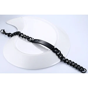 925 Silver Black Cross Bracelet large jewelry factory,OEM/ODM Jewelry Trade processing customized,Wholesale jewelry manufacturer