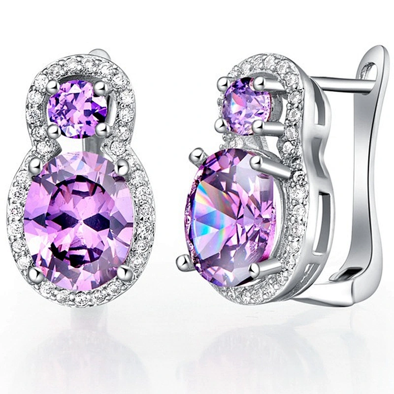 Crystal Earrings earrings for girls large jewelry factory,OEM/ODM Jewelry Trade processing customized,Wholesale jewelry manufacturer