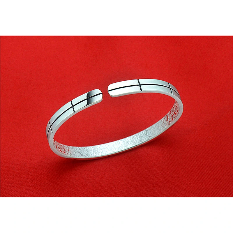 999 sterling silver square foot Silver Bracelet large jewelry factory,OEM/ODM Jewelry Trade processing customized,Wholesale jewelry manufacturer