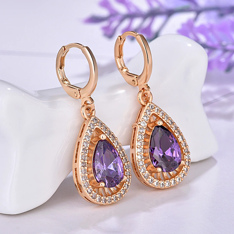 925 silver water drop Stone Earrings large jewelry factory,OEM/ODM Jewelry Trade processing customized,Wholesale jewelry manufacturer