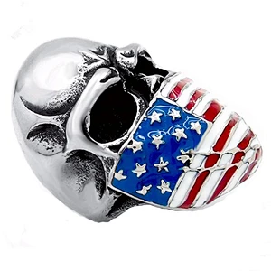 American flag 925 Silver Human skeleton  large jewelry factory,OEM/ODM Jewelry Trade processing customized,Wholesale jewelry manufacturer