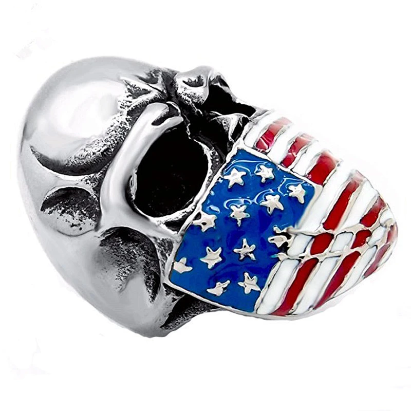 American flag 925 Silver Human skeleton  large jewelry factory,OEM/ODM Jewelry Trade processing customized,Wholesale jewelry manufacturer