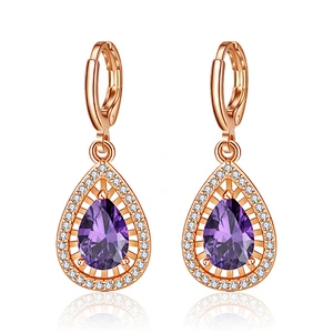925 silver water drop Stone Earrings large jewelry factory,OEM/ODM Jewelry Trade processing customized,Wholesale jewelry manufacturer