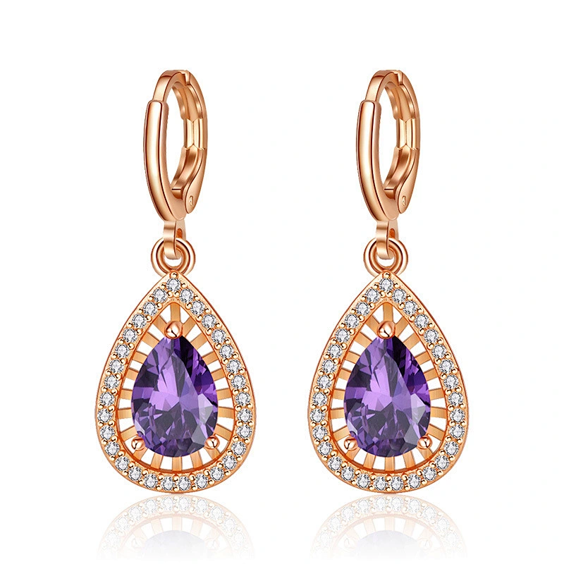 925 silver water drop Stone Earrings large jewelry factory,OEM/ODM Jewelry Trade processing customized,Wholesale jewelry manufacturer