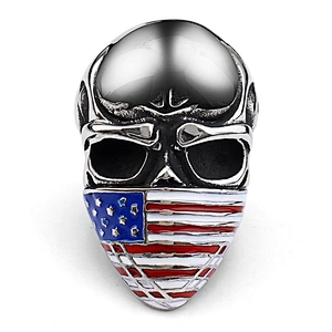 American flag 925 Silver Human skeleton  large jewelry factory,OEM/ODM Jewelry Trade processing customized,Wholesale jewelry manufacturer
