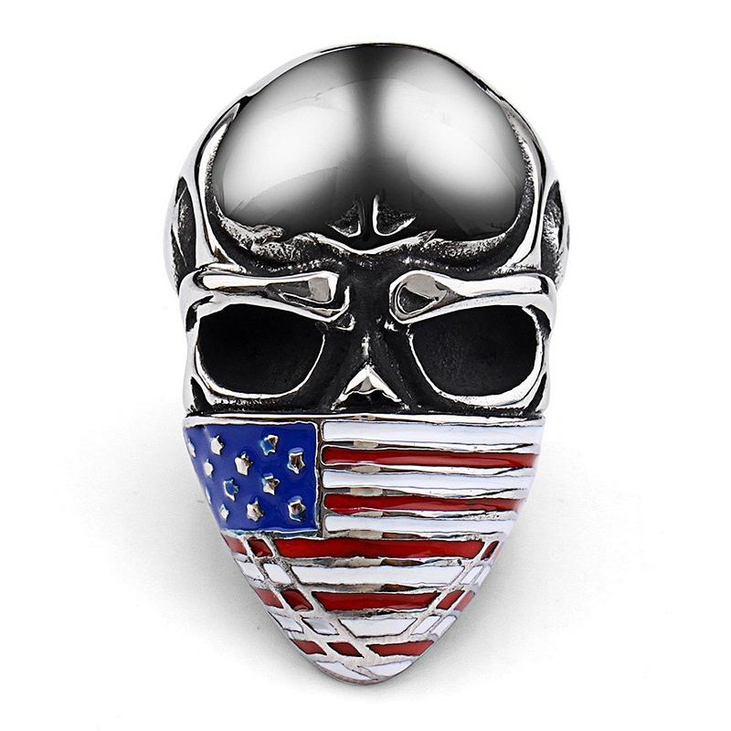 American flag 925 Silver Human skeleton  large jewelry factory,OEM/ODM Jewelry Trade processing customized,Wholesale jewelry manufacturer