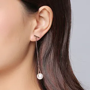 925 silver tassel Pearl Earrings large jewelry factory,OEM/ODM Jewelry Trade processing customized,Wholesale jewelry manufacturer