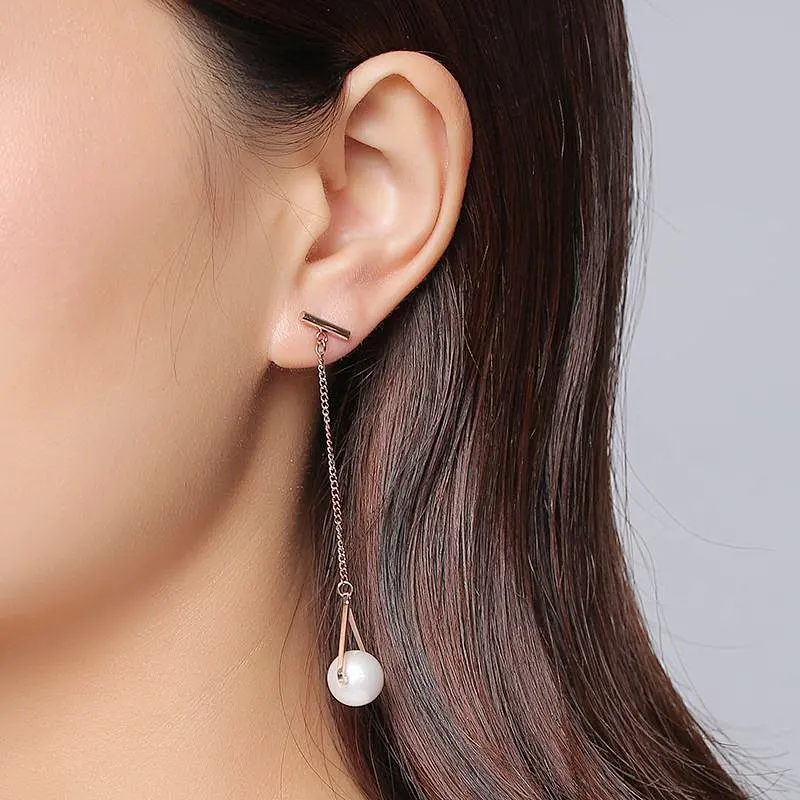 925 silver tassel Pearl Earrings large jewelry factory,OEM/ODM Jewelry Trade processing customized,Wholesale jewelry manufacturer