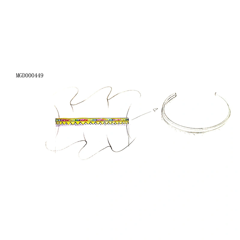 Original design Rainbow series opening bracelet Jewelry large jewelry factory,OEM/ODM Jewelry Trade processing customized,Wholesale jewelry manufacturer