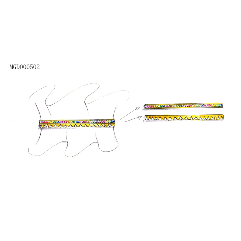 Original design jewelry Rainbow series double large jewelry factory,OEM/ODM Jewelry Trade processing customized,Wholesale jewelry manufacturer