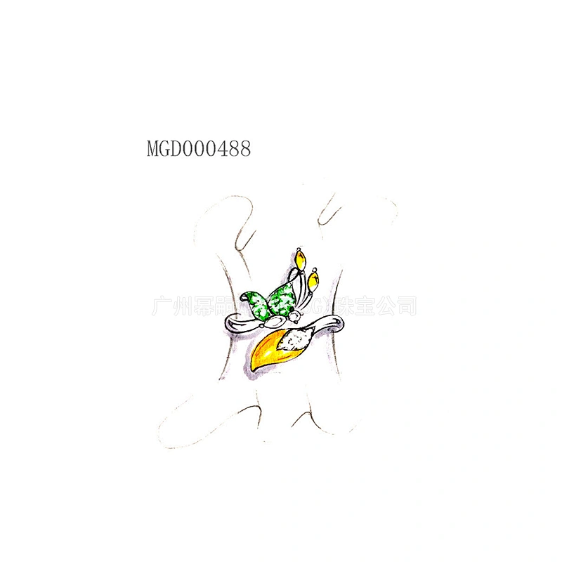 Original design Garden Series Butterfly opening ring large jewelry factory,OEM/ODM Jewelry Trade processing customized,Wholesale jewelry manufacturer