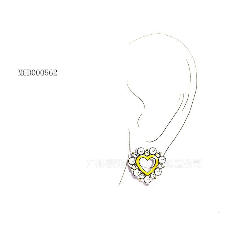 Original design Valentine's Day series Love ear studs large jewelry factory,OEM/ODM Jewelry Trade processing customized,Wholesale jewelry manufacturer