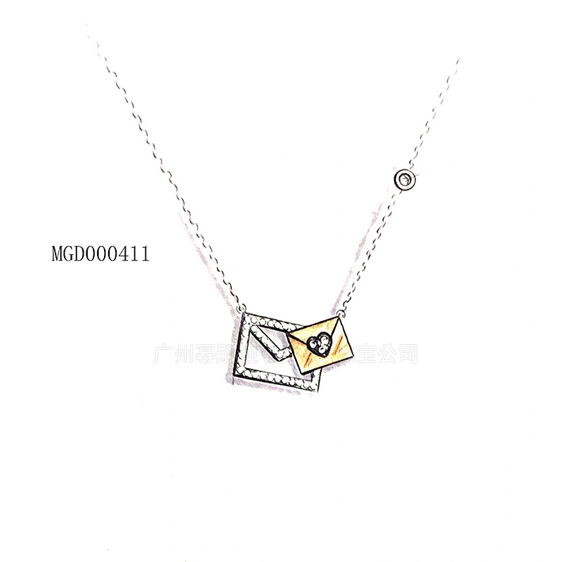 Original design Valentine's Day series Love letter necklace  large jewelry factory,OEM/ODM Jewelry Trade processing customized,Wholesale jewelry manufacturer