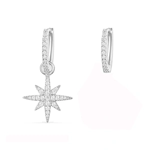 Silver plating on copper Asymmetric Earrings large jewelry factory,OEM/ODM Jewelry Trade processing customized,Wholesale jewelry manufacturer